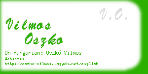 vilmos oszko business card
