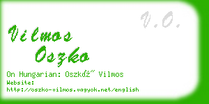 vilmos oszko business card